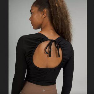 New! Lululemon Cinch Back Ribbed Long Sleeve Top